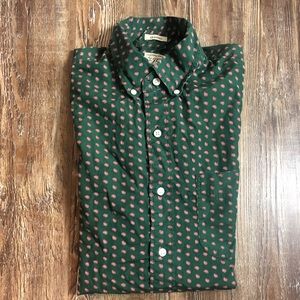J.Crew Green Paisley Button Down Shirt